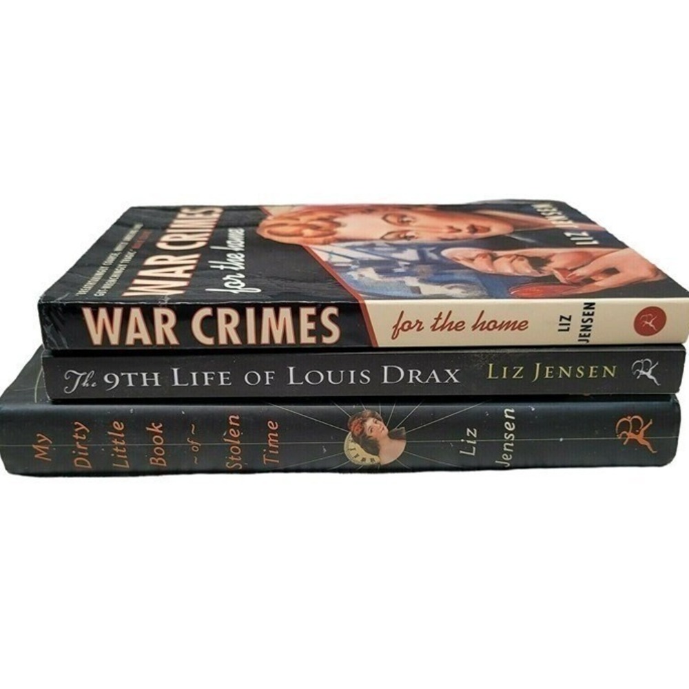 3 Liz Jensen Book War Crimes 9th Life Louis Drax Dirty Little Book Stolen Time